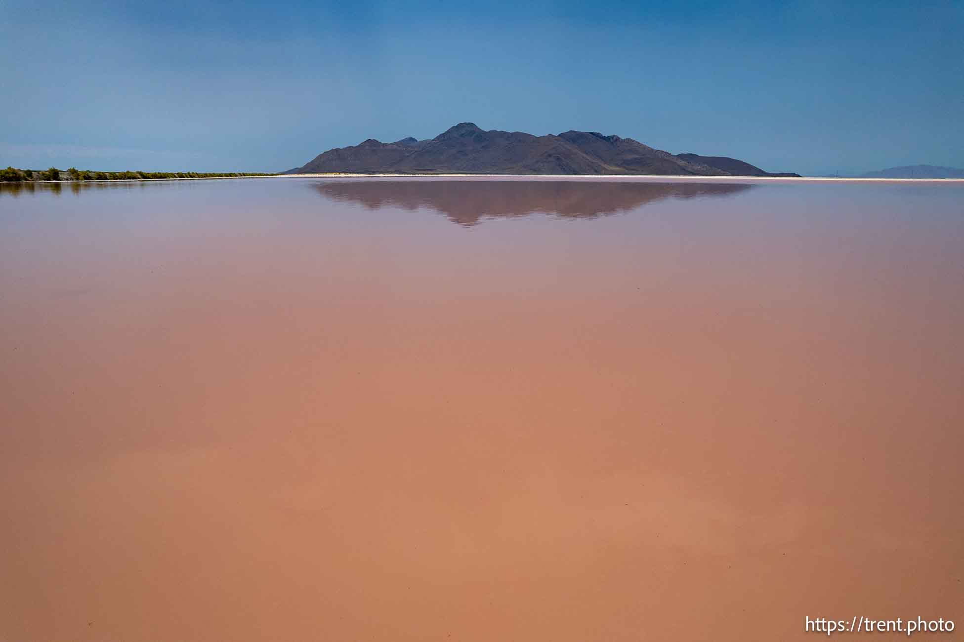 (Trent Nelson  |  The Salt Lake Tribune) The Great Salt Lake and Stansbury Island on Saturday, July 27, 2024.