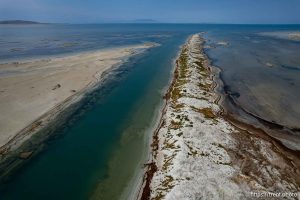 (Trent Nelson  |  The Salt Lake Tribune) The Great Salt Lake north of Stansbury Island on Saturday, July 27, 2024.