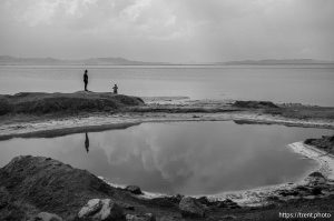 (Trent Nelson  |  The Salt Lake Tribune) The Great Salt Lake and Stansbury Island on Saturday, July 27, 2024.