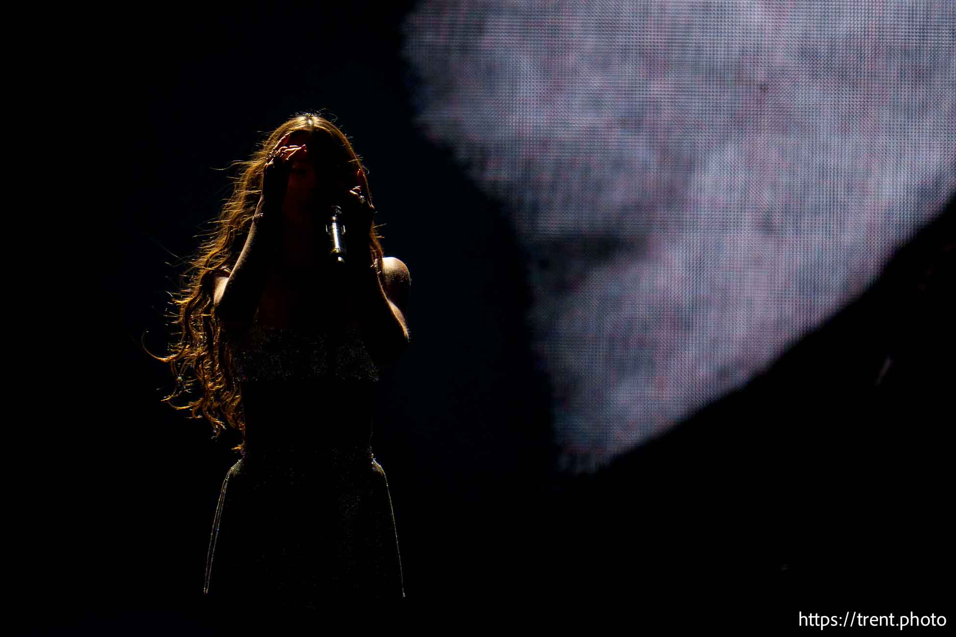 (Trent Nelson  |  The Salt Lake Tribune) Olivia Rodrigo performs at the Delta Center in Salt Lake City on Wednesday, July 31, 2024.