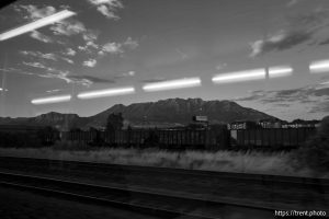 mt timpanogos from frontrunner train, Tuesday August 6, 2024.