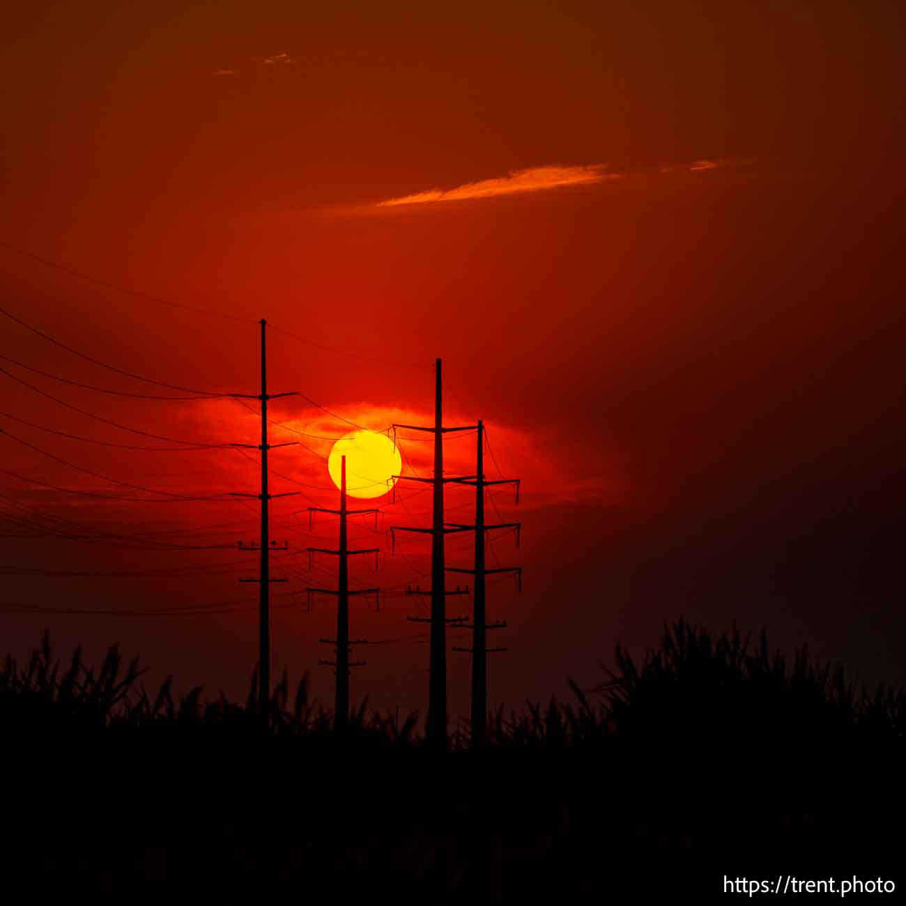 (Trent Nelson  |  The Salt Lake Tribune) The sun goes down near the Utah State Correctional Facility hours before the scheduled execution of Taberon Honie in Salt Lake City on Wednesday, Aug. 7, 2024.