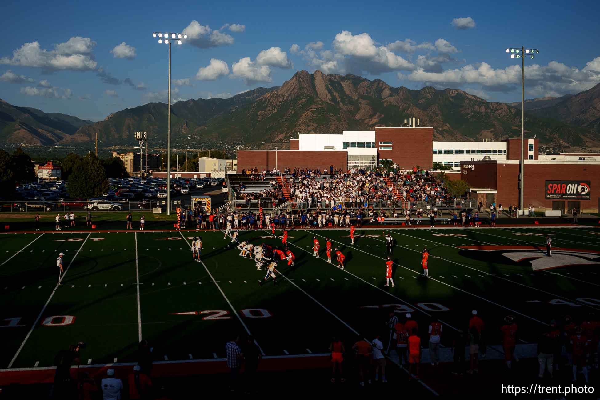 (Trent Nelson  |  The Salt Lake Tribune) Murray hosts Taylorsville, high school football  on Friday, Aug. 23, 2024.