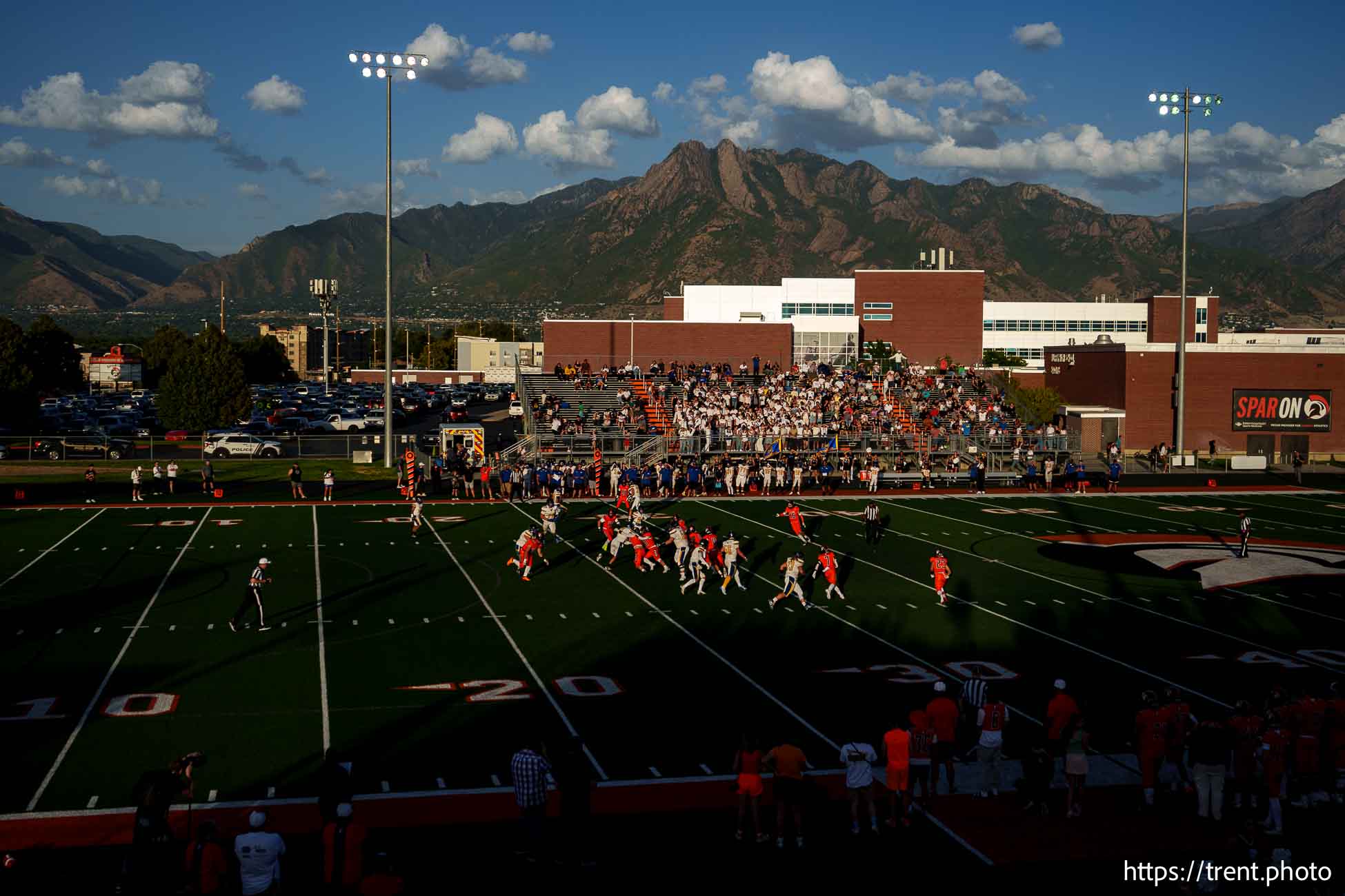 (Trent Nelson  |  The Salt Lake Tribune) Murray hosts Taylorsville, high school football  on Friday, Aug. 23, 2024.