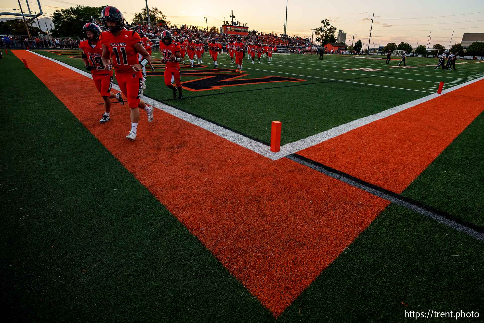 (Trent Nelson  |  The Salt Lake Tribune) Murray hosts Taylorsville, high school football  on Friday, Aug. 23, 2024.