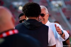 (Trent Nelson  |  The Salt Lake Tribune) Dieter F. Uchtdorf as the Utah Utes host the Southern Utah Thunderbirds, NCAA football in Salt Lake City on Thursday, Aug. 29, 2024.