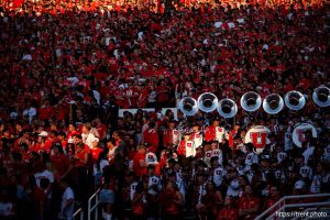 (Trent Nelson  |  The Salt Lake Tribune) The Utah Utes host the Southern Utah Thunderbirds, NCAA football in Salt Lake City on Thursday, Aug. 29, 2024.