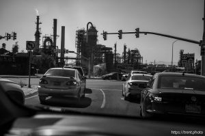 traffic and refinery, beck street in Salt Lake City on Wednesday, Aug. 7, 2024.