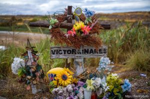 roadside memorial victor linares on Saturday, Aug. 17, 2024.