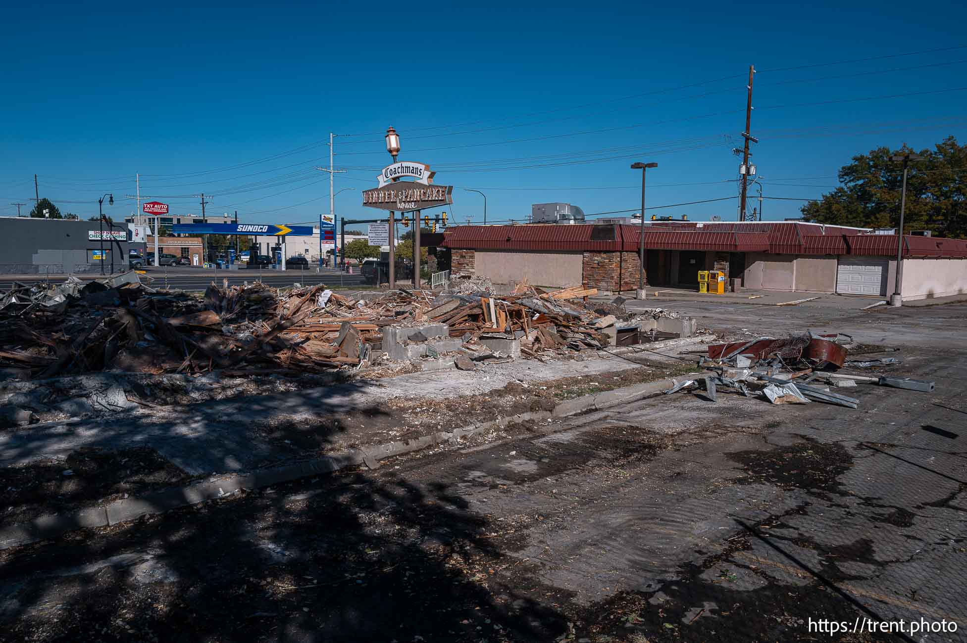 Demolition of State Street Plaza, Salt Lake City on Wednesday, Sept. 25, 2024.