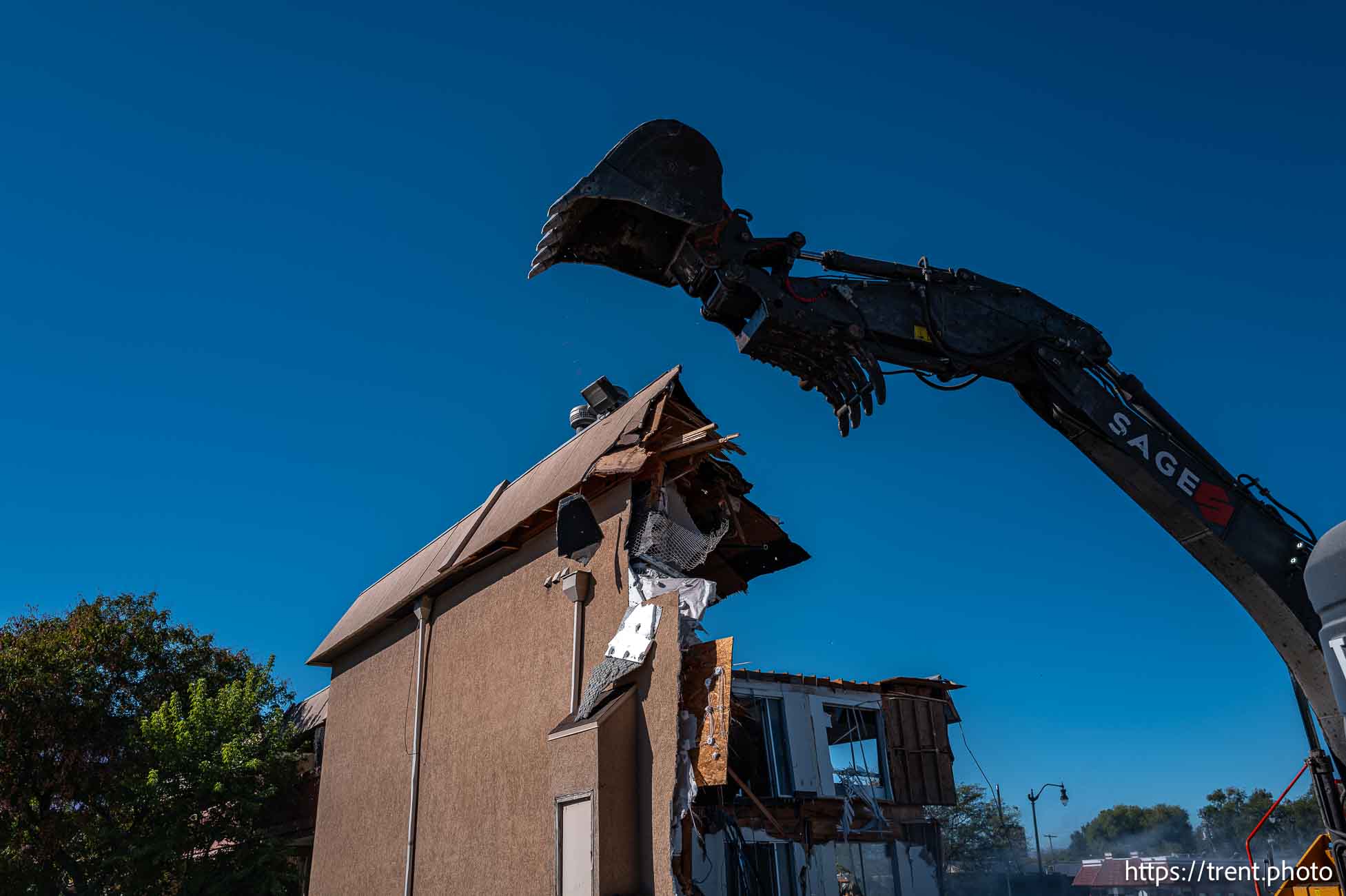 Demolition of State Street Plaza, Salt Lake City on Wednesday, Sept. 25, 2024.