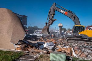 Demolition of State Street Plaza, Salt Lake City on Wednesday, Sept. 25, 2024.