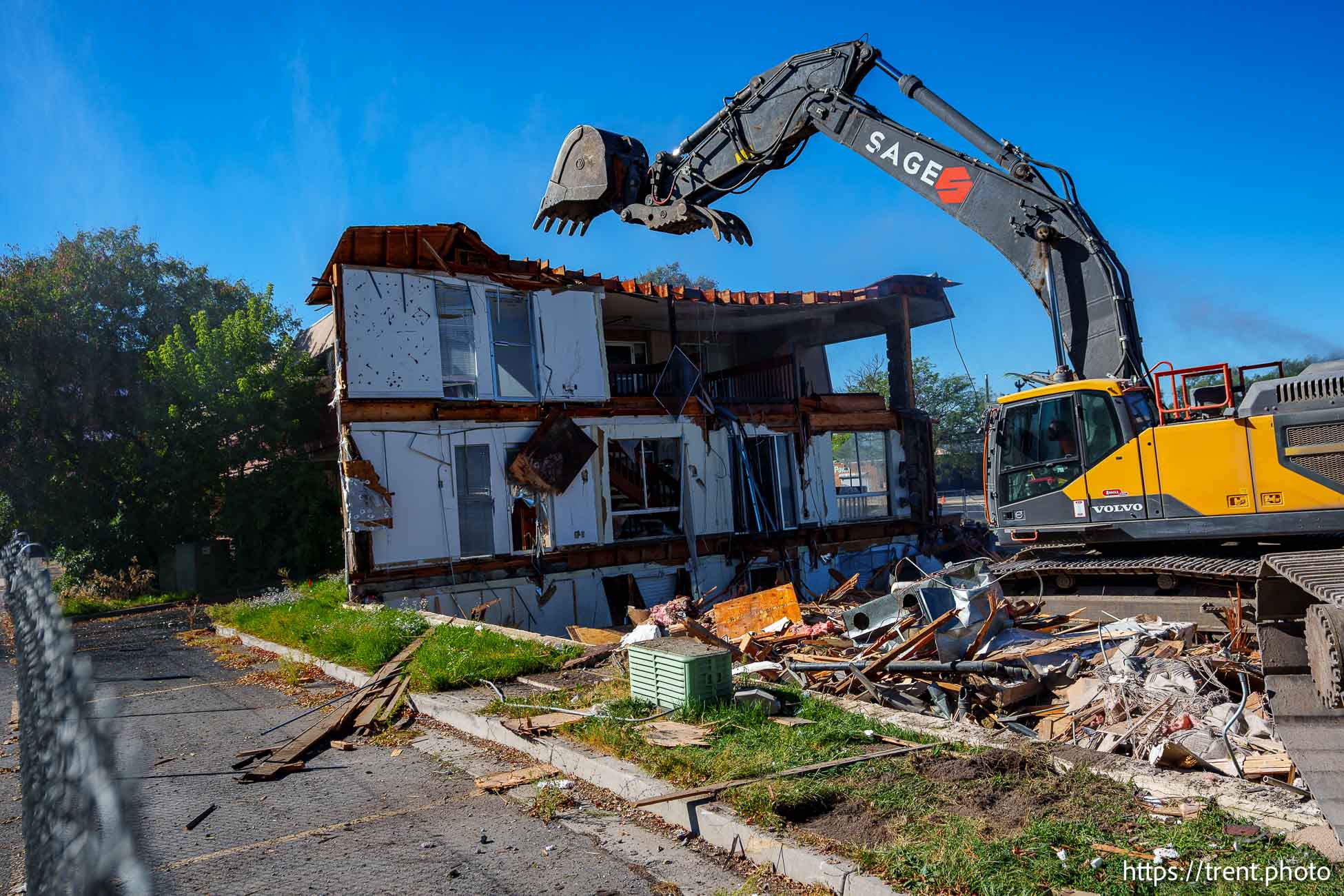 Demolition of State Street Plaza, Salt Lake City on Wednesday, Sept. 25, 2024.