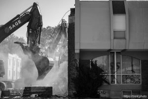 Demolition of State Street Plaza, Salt Lake City on Thursday, Sept. 26, 2024.