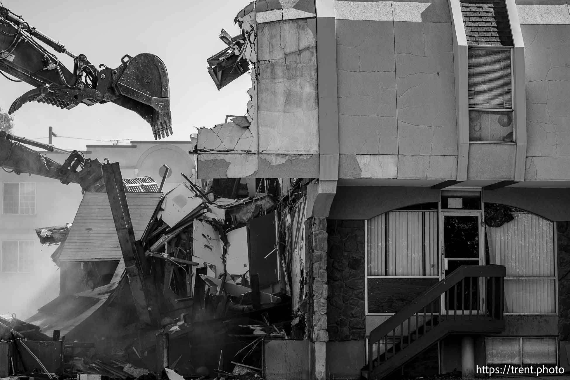 Demolition of State Street Plaza, Salt Lake City on Thursday, Sept. 26, 2024.