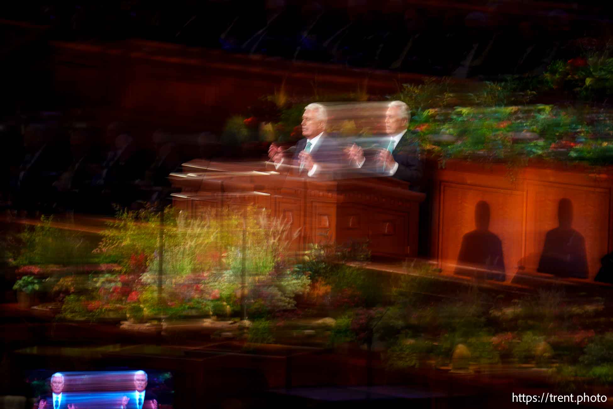 (Trent Nelson  |  The Salt Lake Tribune) Apostle Dieter F. Uchtdorf at General Conference on Sunday, Oct. 6, 2024.