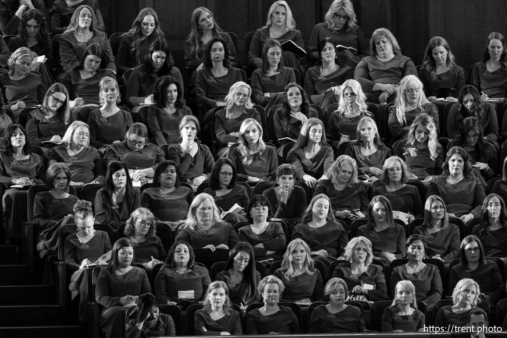 (Trent Nelson  |  The Salt Lake Tribune) 
choir at General Conference on Sunday, Oct. 6, 2024.