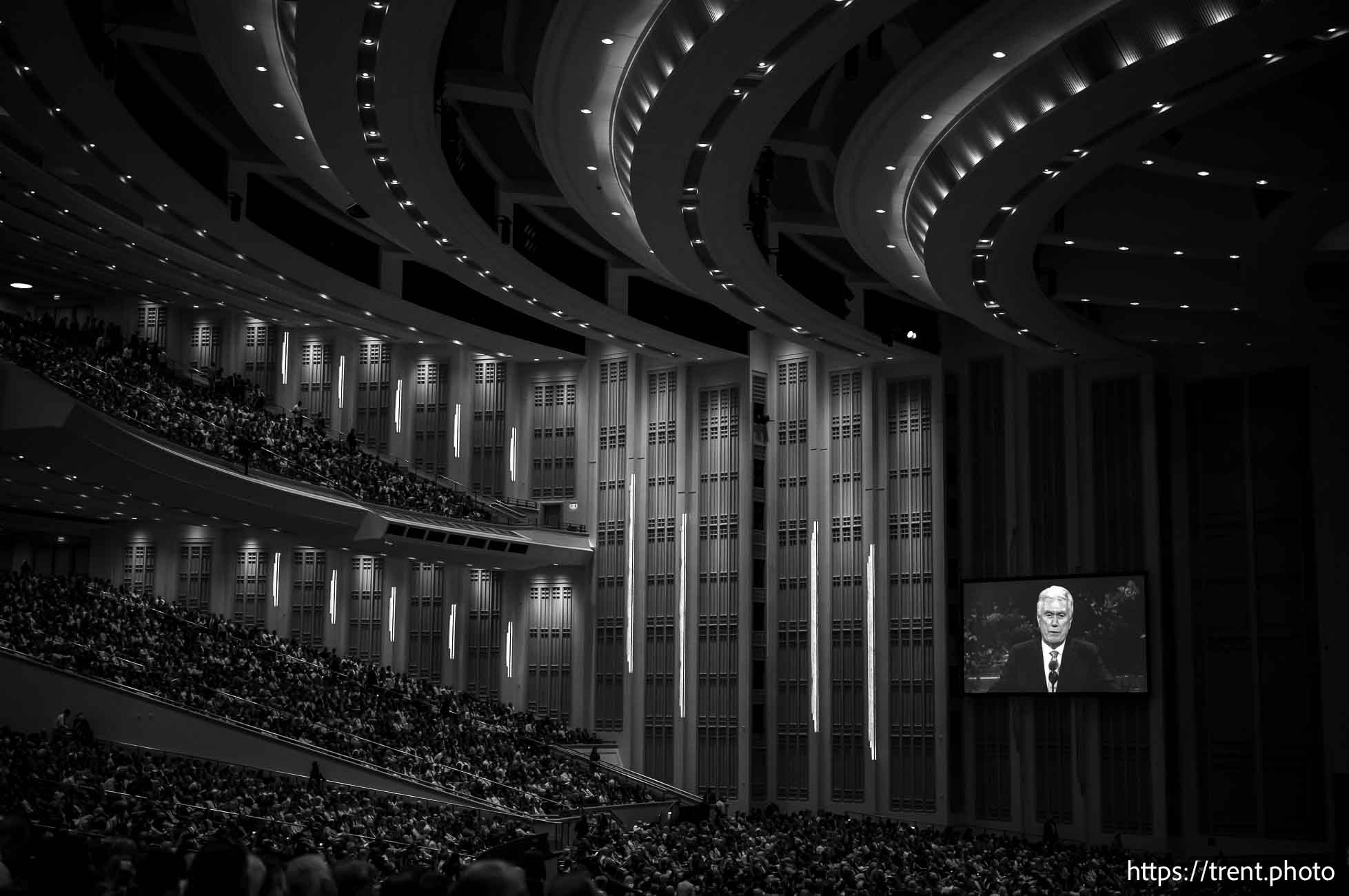 (Trent Nelson  |  The Salt Lake Tribune) 
Dieter F. Uchtdorf at General Conference on Sunday, Oct. 6, 2024.