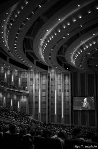 (Trent Nelson  |  The Salt Lake Tribune) 
Ronald A. Rasband at General Conference on Sunday, Oct. 6, 2024.