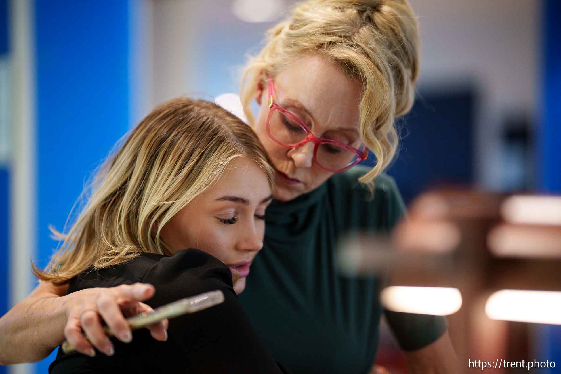 Christine Marie and Priscilla Tucker after Marie testified against Samuel Bateman in Phoenix on Thursday, Sept. 12, 2024.