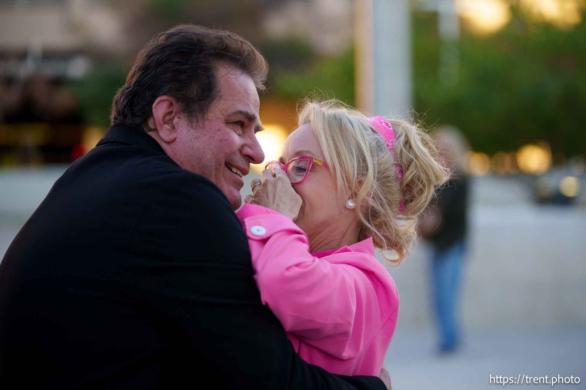 (Trent Nelson  |  The Salt Lake Tribune) Christine Marie and Tolga Katas embrace after Samuel Bateman was sentenced to 50 years at the federal courthouse in Phoenix, Arizona, on Monday, Dec. 9, 2024.