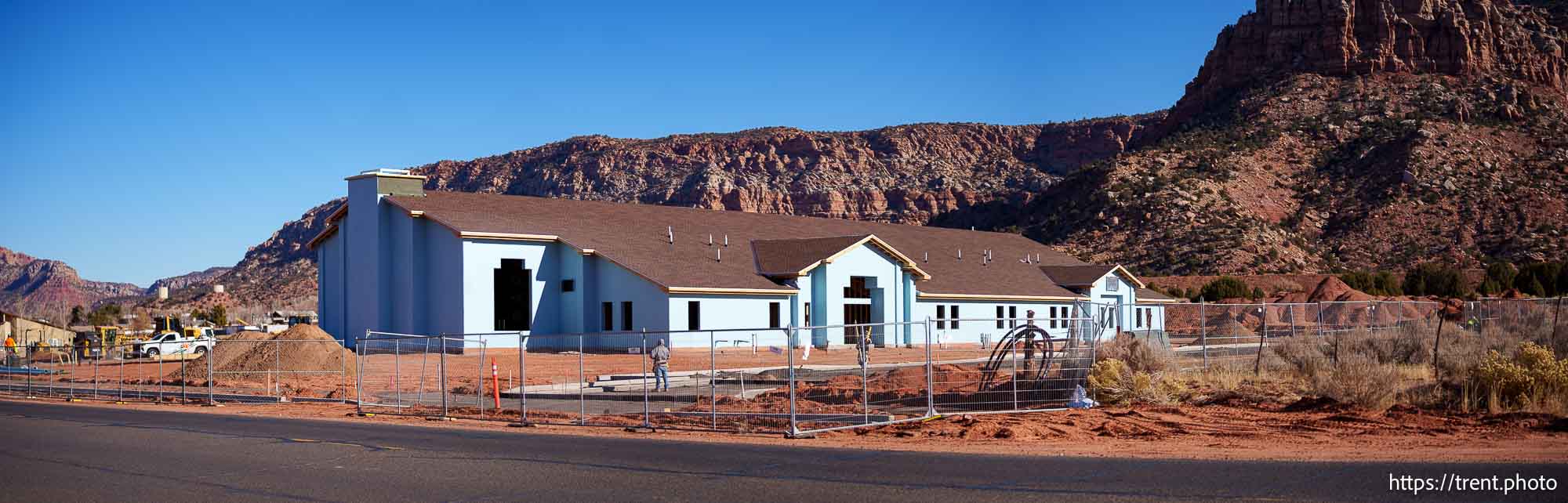 (Trent Nelson  |  The Salt Lake Tribune) LDS meetinghouse under construction in Colorado City, Arizona on Tuesday, Dec. 10, 2024.