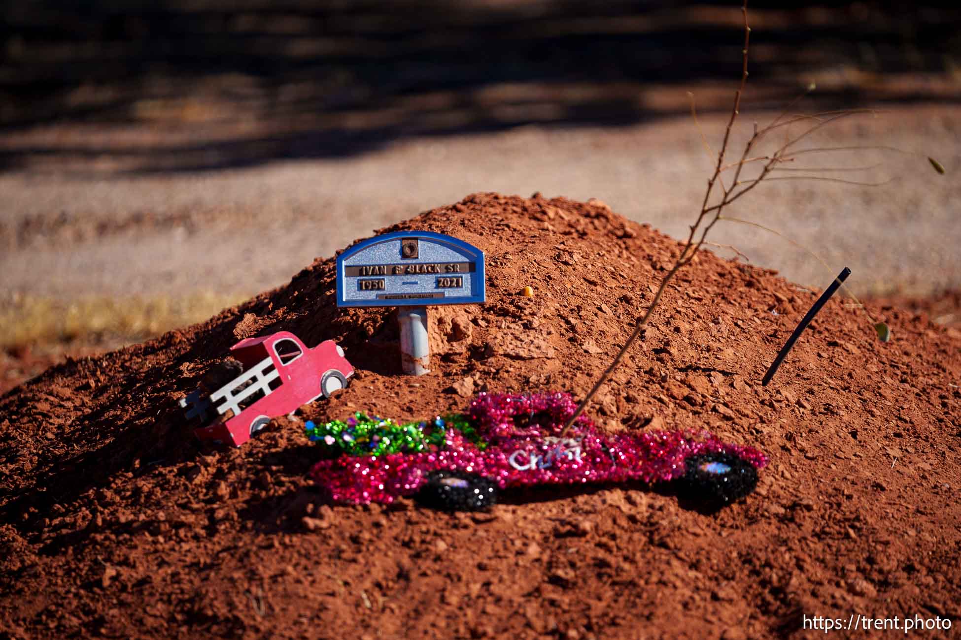 Ivan Black, Isaac Carling cemetery in Colorado City, Arizona on Tuesday, Dec. 10, 2024.