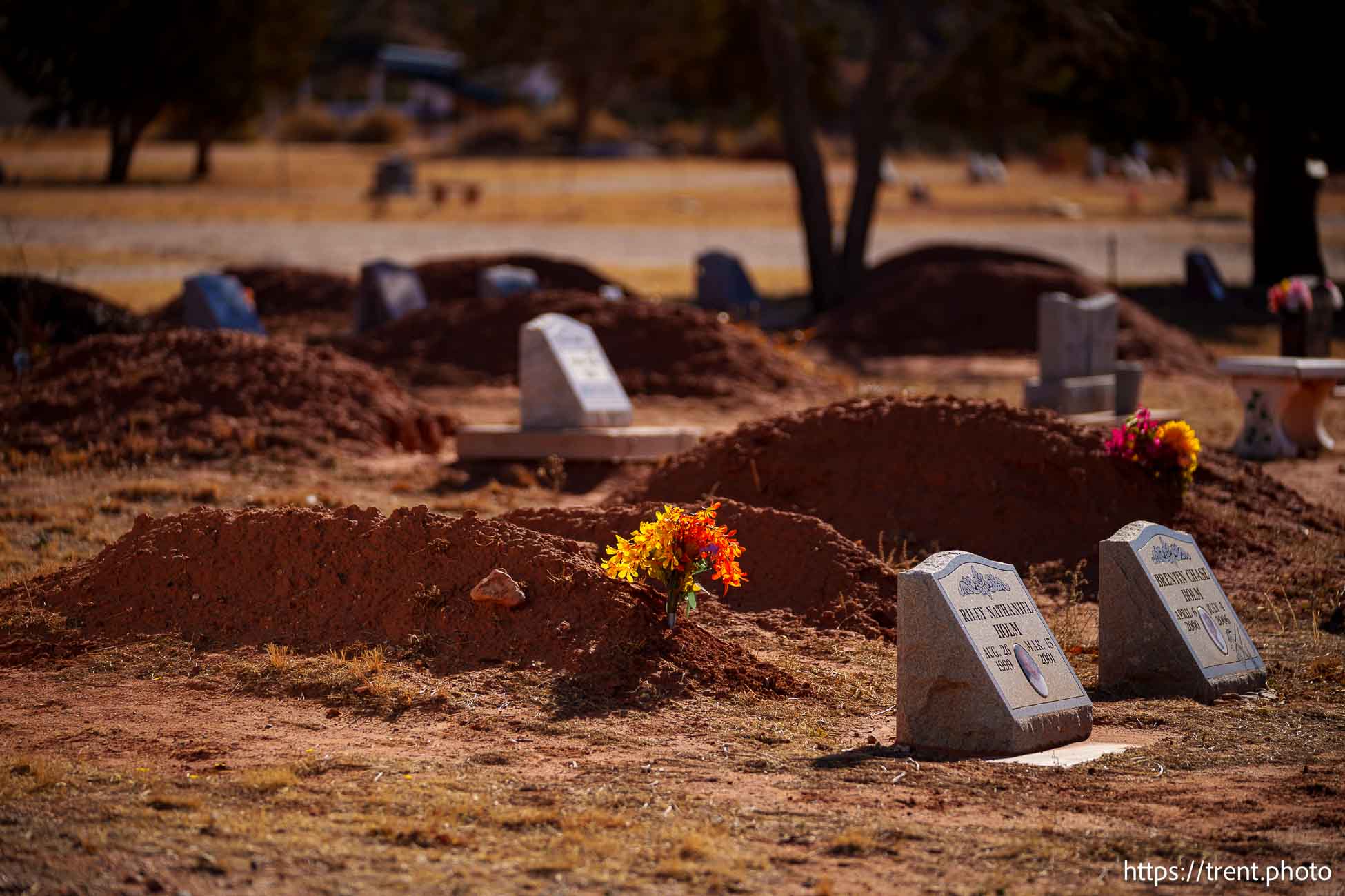 Isaac Carling cemetery in Colorado City, Arizona on Tuesday, Dec. 10, 2024.