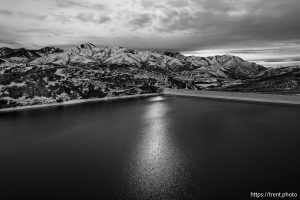 Mountains and Little Dell Reservoir, on Wednesday, Jan. 1, 2025.
