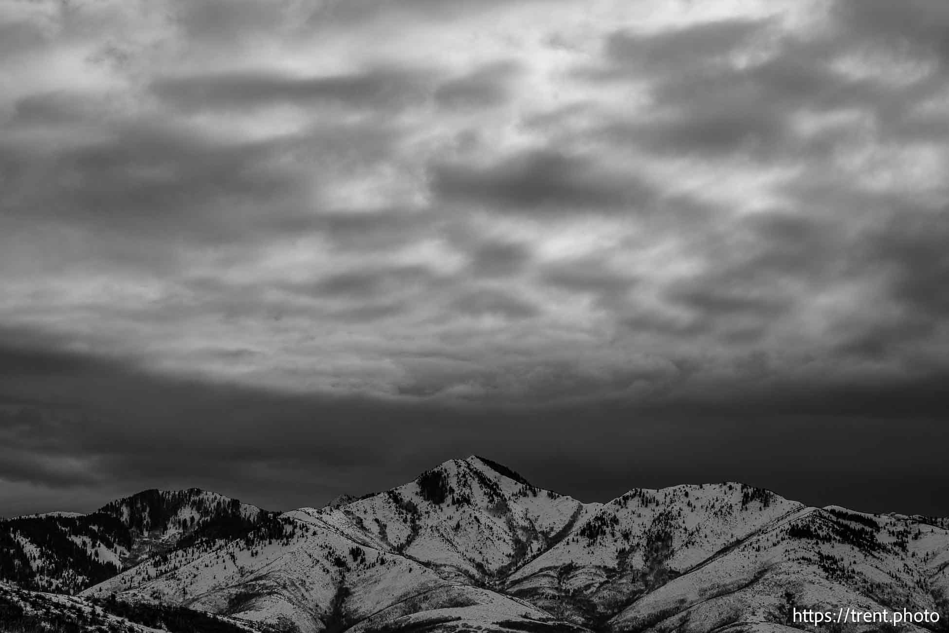 Snow on mountains, on Wednesday, Jan. 1, 2025.