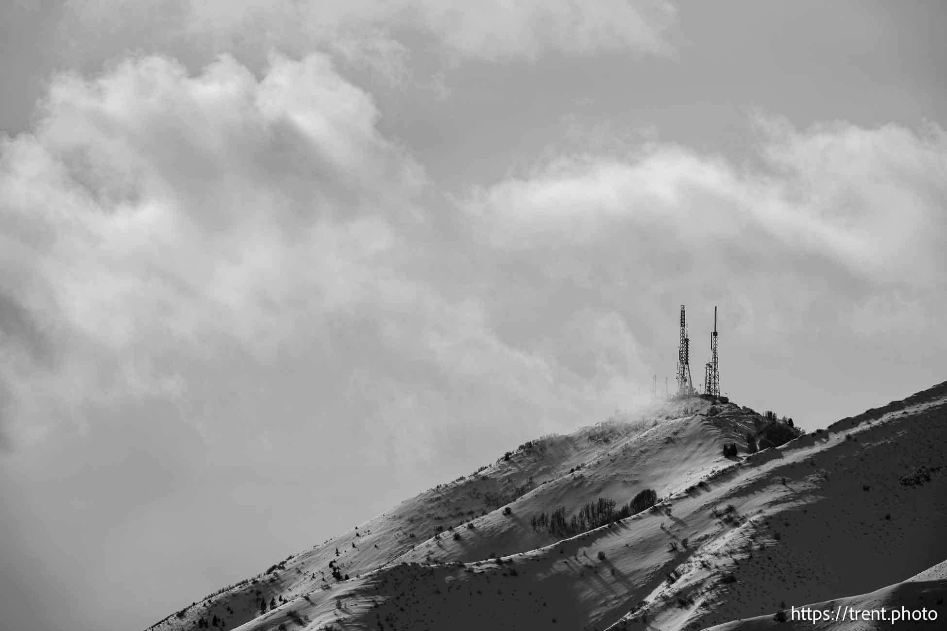 clouds and antennas, on Thursday, Jan. 2, 2025.