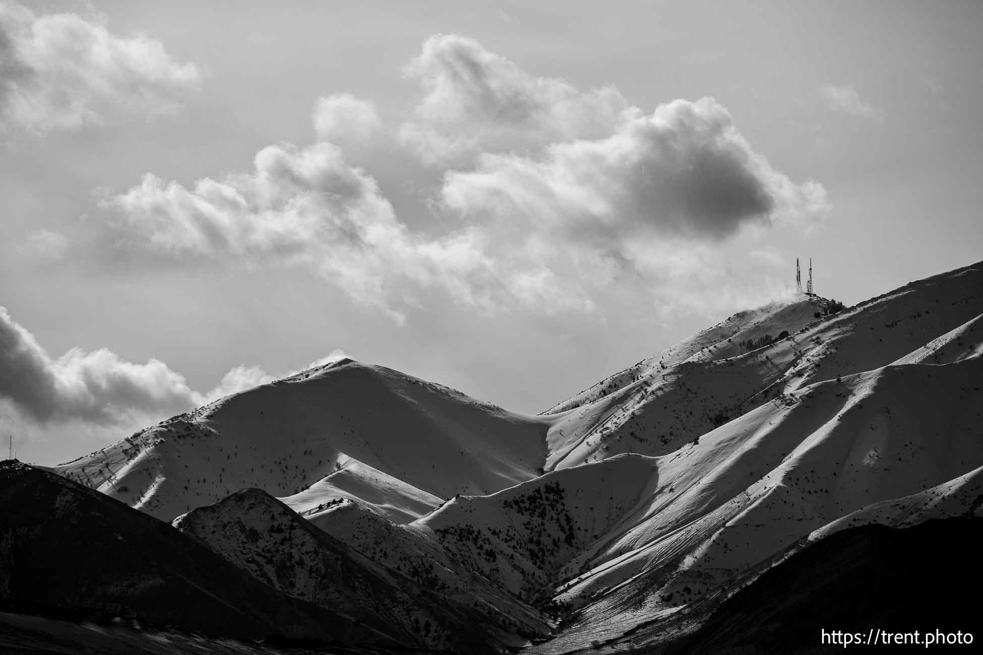 clouds and antennas, on Thursday, Jan. 2, 2025.