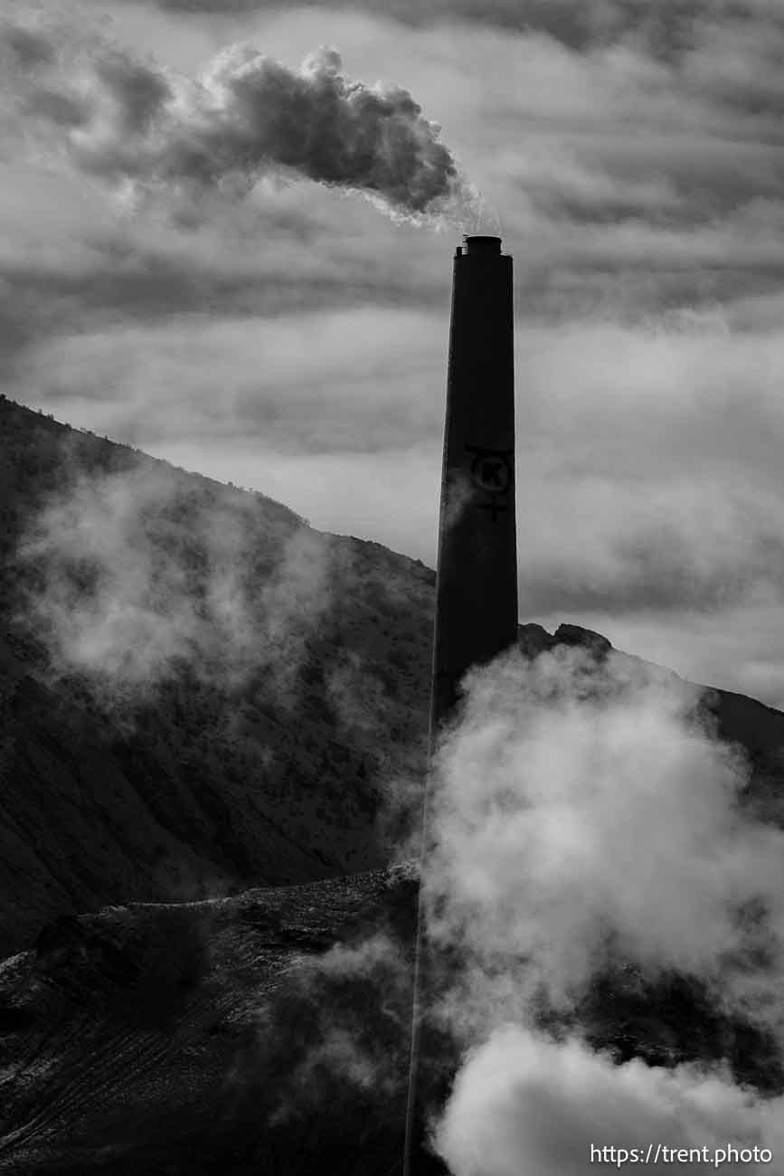 Kennecott Garfield Smelter Stack, Magna on Sunday, Jan. 12, 2025.