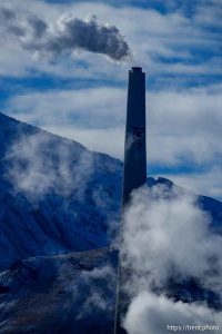 Kennecott Garfield Smelter Stack, Magna on Sunday, Jan. 12, 2025.