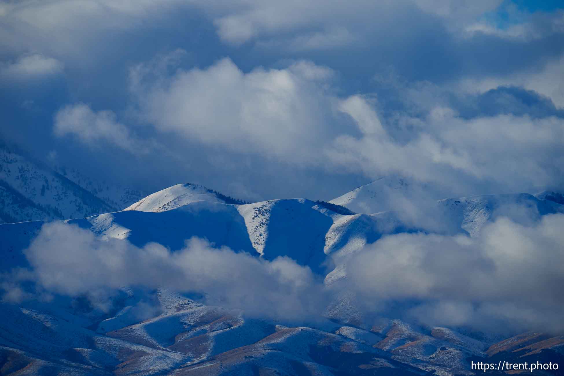 Clouds, mountains on Sunday, Jan. 12, 2025.