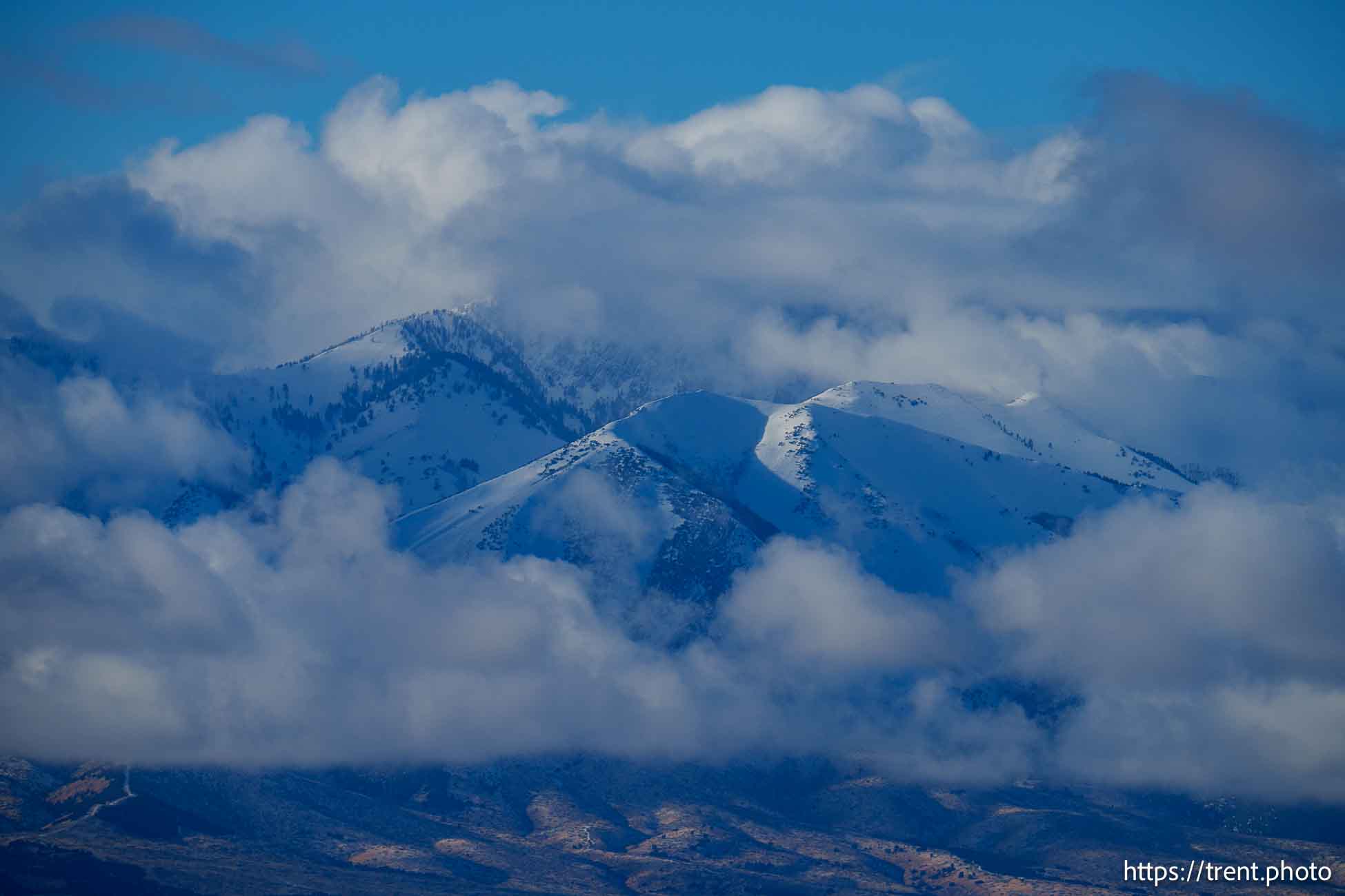 Clouds, mountains on Sunday, Jan. 12, 2025.