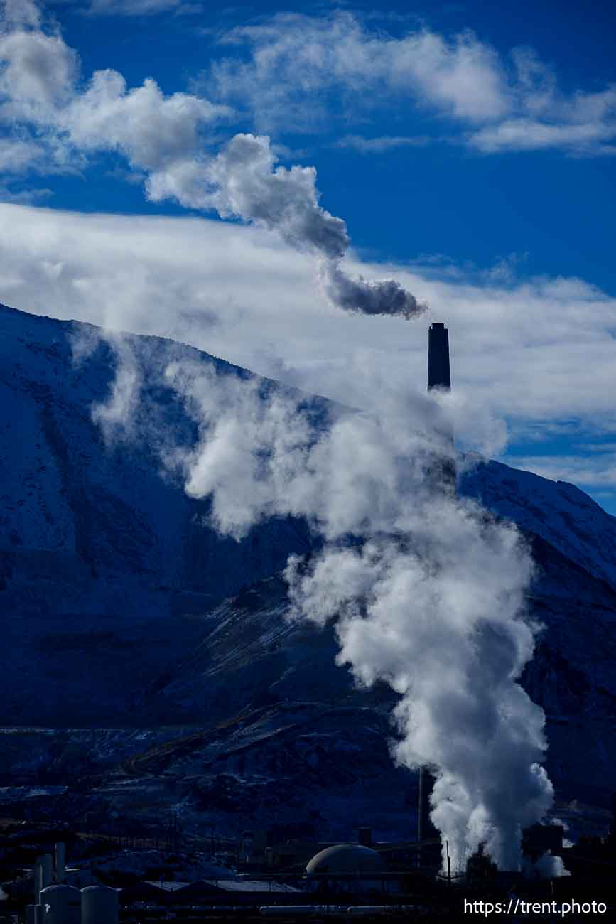 Kennecott Garfield Smelter Stack, Magna on Sunday, Jan. 12, 2025.