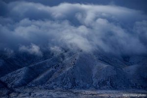 Clouds, mountains on Sunday, Jan. 12, 2025.