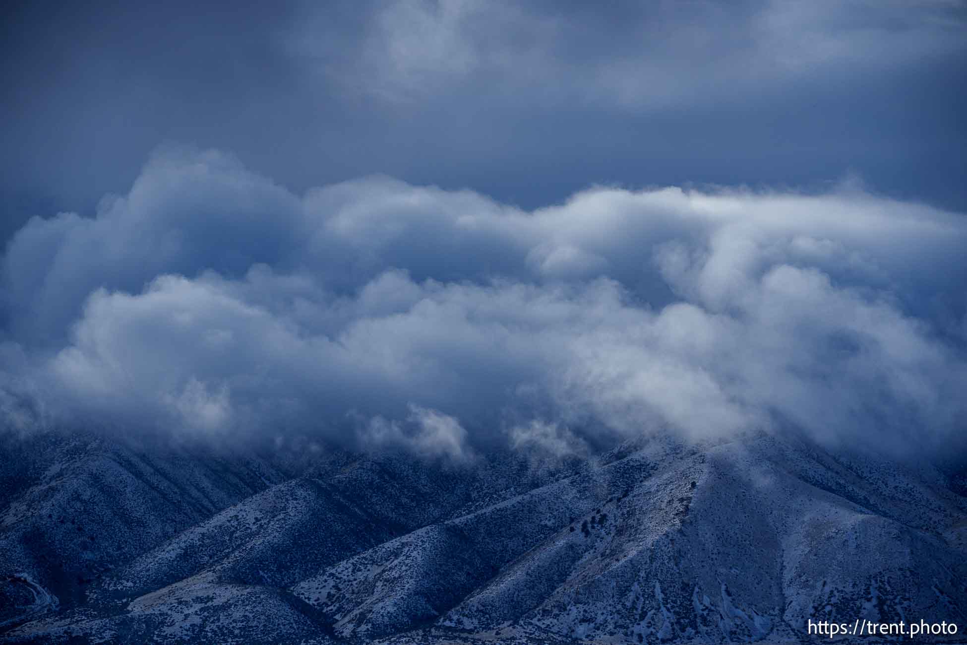 Clouds, mountains on Sunday, Jan. 12, 2025.