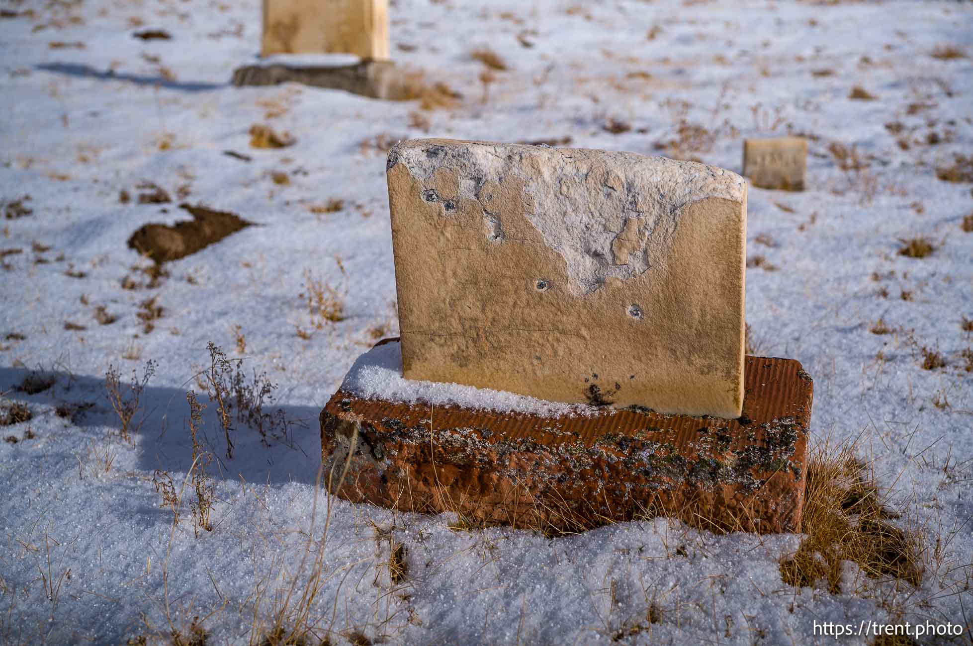 Stockton cemetery on Sunday, Jan. 12, 2025.