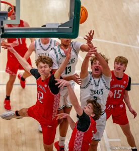 (Trent Nelson  |  The Salt Lake Tribune) Olympus hosts East, high school basketball in Holladay on Tuesday, Jan. 21, 2025.