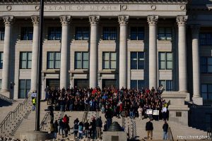 (Trent Nelson  |  The Salt Lake Tribune) Union members and supporters at the Utah Capitol in Salt Lake City on Wednesday, Jan. 29, 2025.