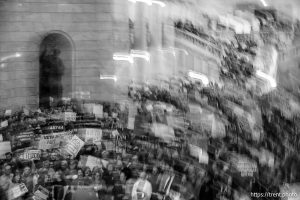 (Trent Nelson  |  The Salt Lake Tribune) Teachers and other union supporters rally at the Utah Capitol in opposition to the anti-union bill HB267, in Salt Lake City on Friday, Feb. 7, 2025.