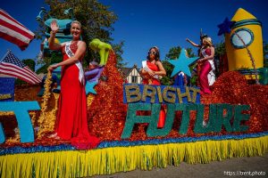 (Trent Nelson  |  The Salt Lake Tribune) A float from the city of Orem at the Grand Parade for AmericaÕs Freedom Festival in Provo on Friday, July 4, 2025.