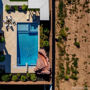 (Trent Nelson  |  The Salt Lake Tribune) A backyard pool in St. George on Tuesday, Sept. 16, 2025.