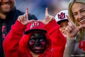 (Trent Nelson  |  The Salt Lake Tribune) BYU hosts Utah, NCAA football at LaVell Edwards Stadium in Provo on Saturday, Oct. 18, 2025.