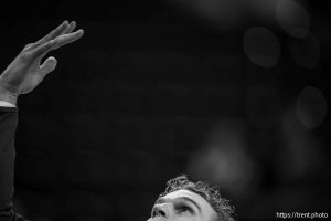 (Trent Nelson  |  The Salt Lake Tribune) Utah Jazz forward Lauri Markkanen (23) as the Utah Jazz host the Portland Trail Blazers, NBA basketball in Salt Lake City on Wednesday, Oct. 29, 2025.