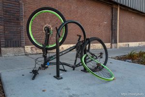 bike, Salt Lake City on Monday, Nov. 10, 2025.