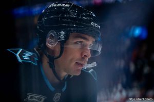 (Trent Nelson  |  The Salt Lake Tribune) Utah Mammoth right wing Clayton Keller (9) as the Utah Mammoth host the New York Islanders, NHL hockey in Salt Lake City on Friday, Nov. 14, 2025.