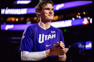 (Trent Nelson  |  The Salt Lake Tribune) Utah Jazz forward Lauri Markkanen (23) as the Utah Jazz host the Houston Rockets, NBA basketball in Salt Lake City on Monday, Dec. 1, 2025.